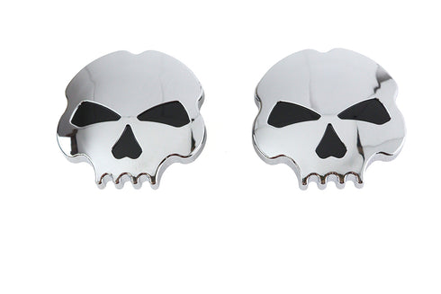 Wyatt Gatling Skull Style Gas Cap Set Chrome - 38-0779
