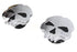 Wyatt Gatling Skull Style Gas Cap Set Chrome - 38-0781