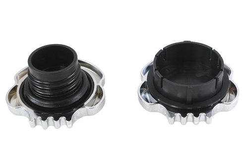 Wyatt Gatling Skull Style Gas Cap Set Chrome - 38-0781