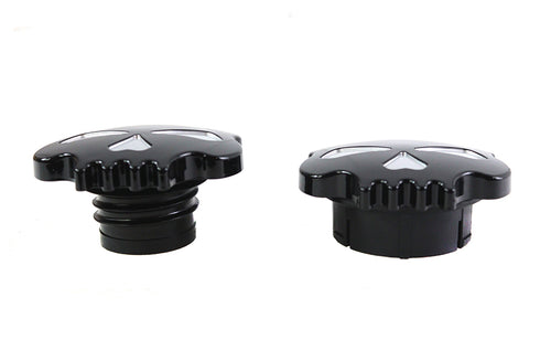 Wyatt Gatling Skull Style Gas Cap Set Black - 38-0782