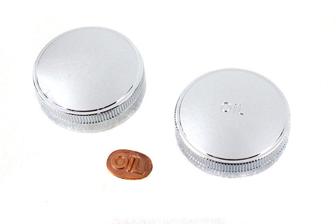 Wyatt Gatling 45 inch W/G Gas and Oil Cap Set Chrome - 38-0814