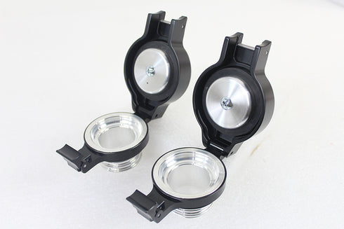 Wyatt Gatling Flip Up Gas Cap Set Black - 38-0888