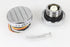 Wyatt Gatling Chrome LED Ribbed Style Fuel Gauge and Filler Cap Set - 38-0988