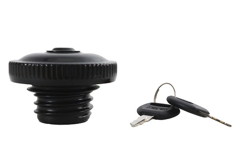 V-Twin Locking Bung Gas Cap Black - 38-1737