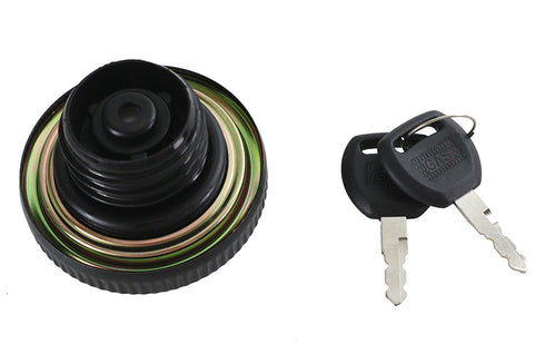 V-Twin Locking Bung Gas Cap Black - 38-1737