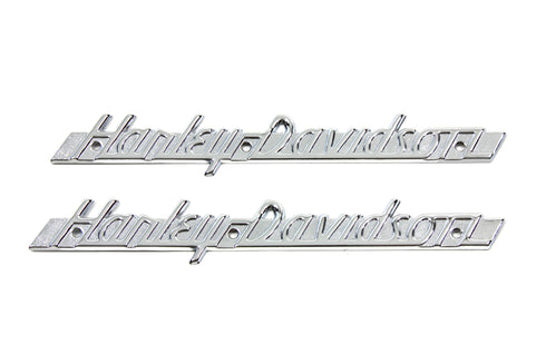 V-Twin Emblem Set with Chrome Lettering - 38-6694