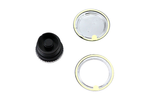 V-Twin Flush Mount Gas Cap & Left Side Tank Cap Kit Chrome - 38-7057