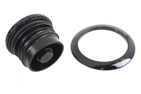 V-Twin Flush Mount Gas Cap Black - 38-7062