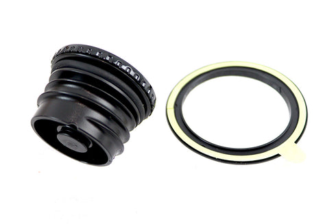 V-Twin Flush Mount Gas Cap Black - 38-7062