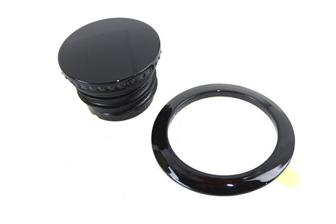 V-Twin Flush Mount Gas Cap Black - 38-7062