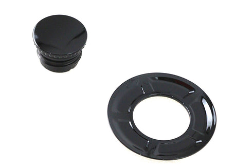 V-Twin Flush Mount Gas Cap Black - 38-7066