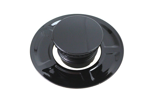 V-Twin Flush Mount Gas Cap Black - 38-7066