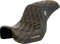 SADDLEMEN Pro Series SDC Performance Seat - Carbon Fiber/Lumbar Gripper - Gold Stitch - Dyna '06-'17 SC80604GOL