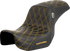SADDLEMEN Pro Series SDC Performance Seat - Carbon Fiber/Lumbar Gripper - Gold Stitch - Dyna '06-'17 SC80604GOL