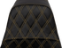SADDLEMEN Pro Series SDC Performance Seat - Carbon Fiber/Lumbar Gripper - Gold Stitch - Dyna '06-'17 SC80604GOL