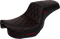 SADDLEMEN Pro Series SDC Performance Seat - Carbon Fiber/Lumbar Gripper - Red Stitch - Dyna '06-'17 SC80604RED