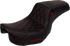 SADDLEMEN Pro Series SDC Performance Seat - Carbon Fiber/Lumbar Gripper - Red Stitch - Dyna '06-'17 SC80604RED