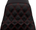 SADDLEMEN Pro Series SDC Performance Seat - Carbon Fiber/Lumbar Gripper - Red Stitch - Dyna '06-'17 SC80604RED