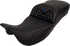 SADDLEMEN RoadSofa™ Seat - Honeycomb - Blue Stitch - Extended Reach - without Backrest - FLH/FLT '08-'24 808-07B-19001