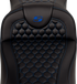 SADDLEMEN RoadSofa™ Seat - Honeycomb - Blue Stitch - Extended Reach - without Backrest - FLH/FLT '08-'24 808-07B-19001