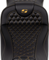 SADDLEMEN RoadSofa™ Seat - Honeycomb - Gold Stitch - Extended Reach - without Backrest - FLH/FLT '08-'24 808-07B-19007