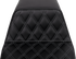SADDLEMEN Step-Up Seat - Front Lattice Stitch - Dark Gray Stitch - FLH/FLT '08-'23 808-07B-17202