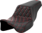 SADDLEMEN Step-Up Seat - Front Lattice Stitch - Red Stitch - FLH/FLT '08-'23 808-07B-17204