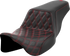 SADDLEMEN Step-Up Seat - Front Lattice Stitch - Red Stitch - FLH/FLT '08-'23 808-07B-17204