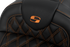 SADDLEMEN Roadsofa™ Seat - with Backrest - Orange Stitch - FL '08-'23 808-07B-182B3