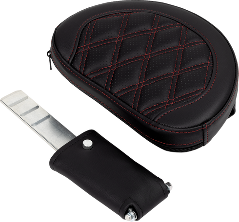 SADDLEMEN Roadsofa™ Seat - with Backrest - Wine Berry Stitch - FL '08-'23 808-07B-182B8