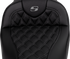 SADDLEMEN Roadsofa™ Seat - with Backrest - Dark Gray Stitch - FL '08-'23 808-07B-182B2