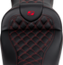 SADDLEMEN Roadsofa™ Seat - with Backrest - Red Stitch - FL '08-'23 808-07B-182B4