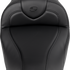 SADDLEMEN Roadsofa™ Seat - with Backrest - Carbon Fiber - Black Stitch - FL '08-'19 808-07B-185B0