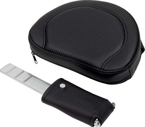 SADDLEMEN Roadsofa™ Seat - with Backrest - Carbon Fiber - Black Stitch - FL '08-'19 808-07B-185B0