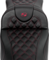 SADDLEMEN Roadsofa™ Extended Reach Seat - Lattice Stitch - Wine Berry Stitch - with Backrest - FL '08-'24 808-07B-184B8