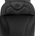 SADDLEMEN Roadsofa™ Extended Reach Seat - Carbon Fiber - Black Stitch - Backrest - FL '08-'24 808-07B-186B0