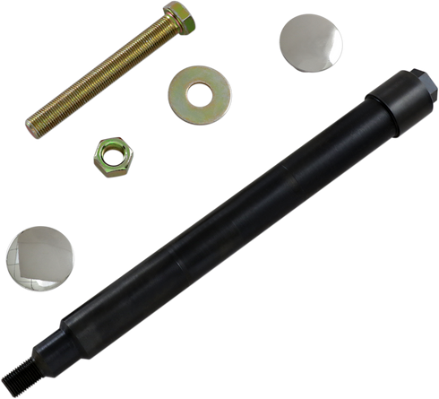 KLOCK WERKS Axle Kit - Flush Mount - Front - Black w/Polished End Caps KWS-01-1012