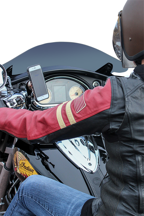 KLOCK WERKS iOmount™ for Indian - Left Perch Mount - Black - Touring KWD-04-0384
