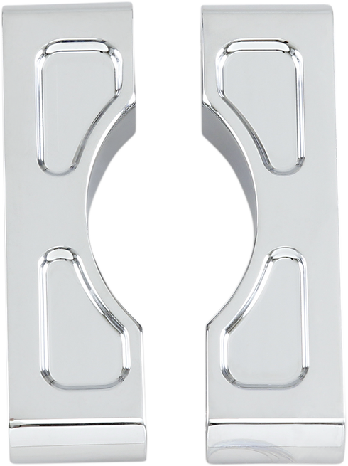 KLOCK WERKS Hugger Front Fender Mounting Blocks - For 21" Wheels - Chrome KWFS-01-0102-C