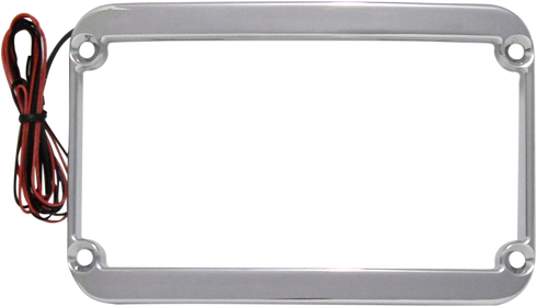 KLOCK WERKS License Plate Frame - Lighted - Chrome KWS-01-0089
