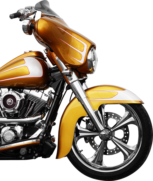 KLOCK WERKS Flare™ Windshield - 6-1/2" - Smoke - '96-'13 FLH KWW-01-0199