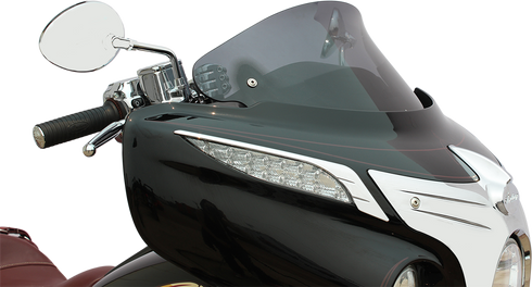 KLOCK WERKS Flare™ Windshield - 10" - Short - Dark Smoke - Indian KWW-04-0040
