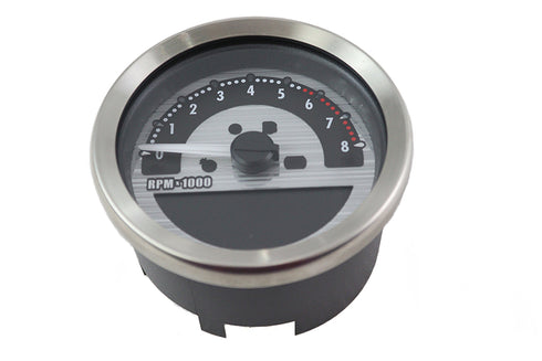 V-Twin Silver 3-5/8 inch Electronic Speedometer Assembly - 39-0013