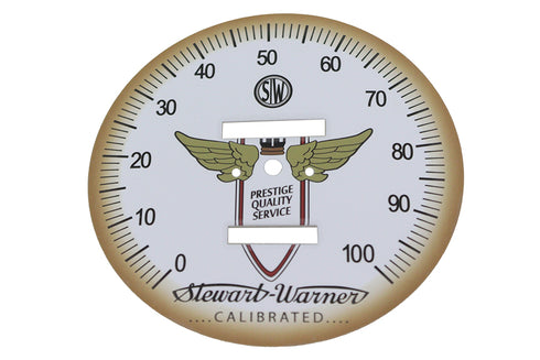 V-Twin White Tin Speedometer Face - 39-0021