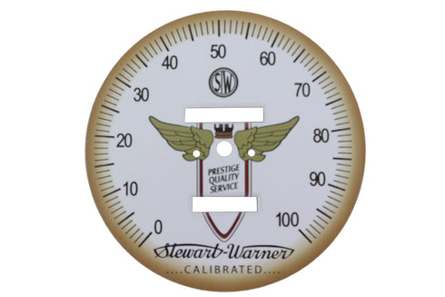 V-Twin White Tin Speedometer Face - 39-0021