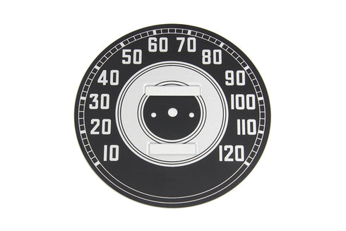 V-Twin Black Tin Speedometer Face - 39-0056