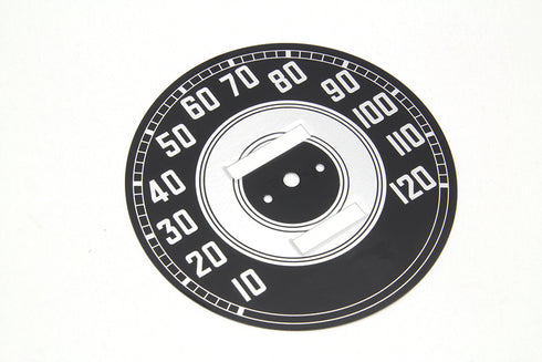 V-Twin Black Tin Speedometer Face - 39-0056