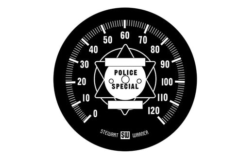 V-Twin Black Tin Speedometer Face - 39-0059