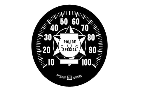 V-Twin Black Tin Speedometer Face - 39-0067