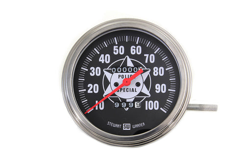 V-Twin Speedometer with 2:1 Ratio and Red Needle - 39-0071